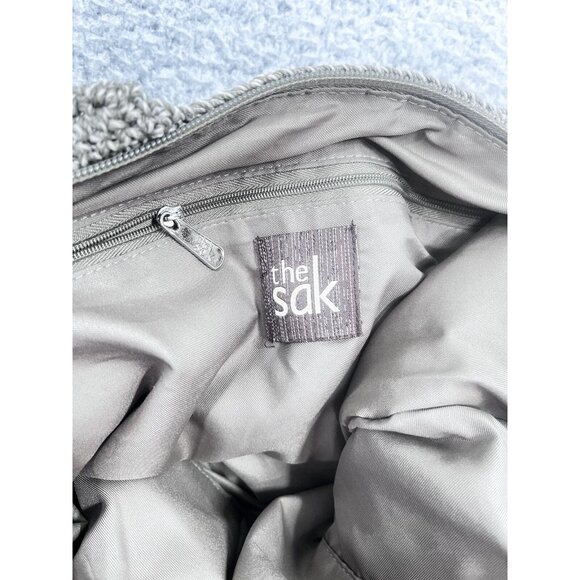 Women's The Sak Belle Multicolor Stripe Bohemian Crochet Shoulder Hobo Bag - Picture 12 of 15